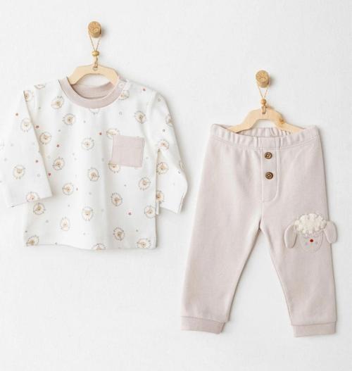 Andywawa 2'li Bebek Takım AC26155 Bej