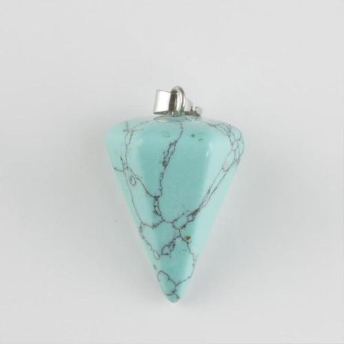 Turkuaz Pandül Doğaltaş Kolye Ucu