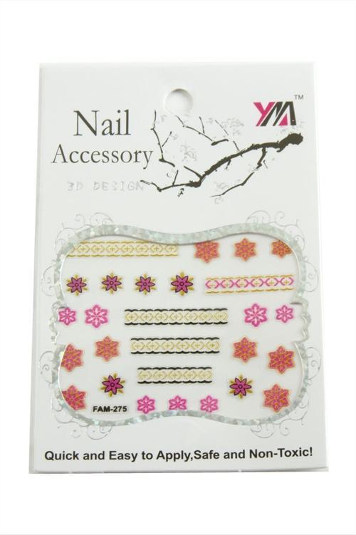 Çiçek Tırnak Aksesuarı Tattoo Sticker