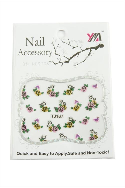 Gül Tırnak Aksesuarı Tattoo Sticker