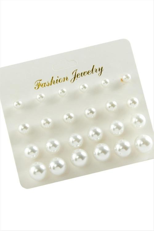 Kartlı İnci Küpe 24 Adet