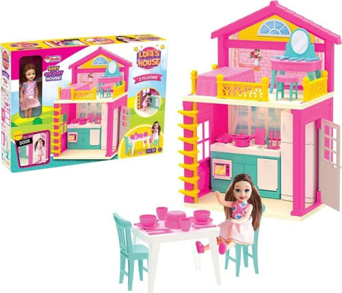 Lola'nın 2 Katlı Evi Aktivite Oyun Seti Kız Erkek Çocuk Oyuncak Eğitici Oyuncaklar