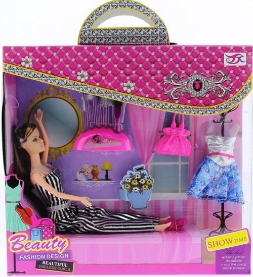 Siyah Çizgili Tulumlu Aksesuarlı Moda Bebek Tx856 Kız Erkek Çocuk Oyuncak Eğitici Oyuncaklar