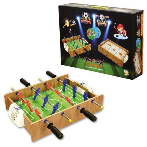 412 Akçiçek, Ahşap Hokey ve Masa Maçı Oyunu Kız Erkek Çocuk Oyuncak Eğitici Oyuncaklar