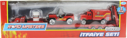 Die Cast Metal Tırlı ve Jeepli İtfaiye Seti Kız Erkek Çocuk Oyuncak Eğitici Oyuncaklar
