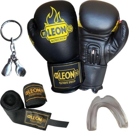 Blade Training Boks Seti Boks Eldiveni Bandaj Dişlik Anahtarlık Seti Siyah