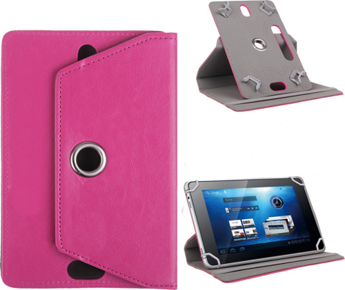 Casper Via S30 10.1 inç Uyumlu Fuchsia 360° Dönebilen Standlı Kapaklı Universal Tablet Kılıfı