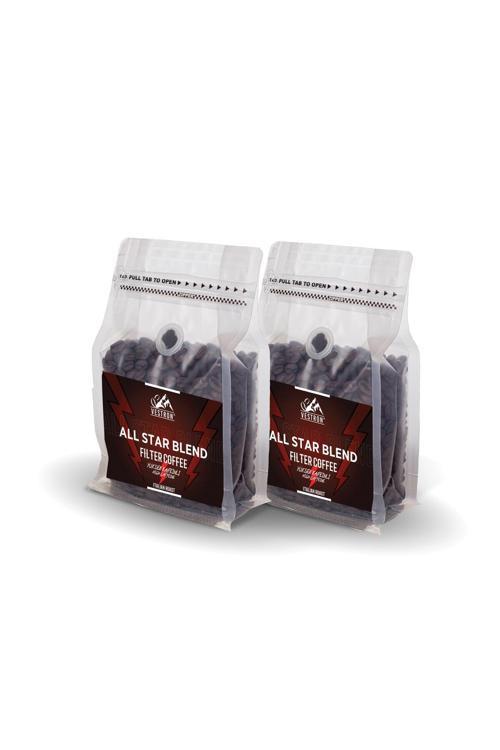 Sporcu Kahvesi 2'Li Set All Star Blend Yüksek Kafeinli Filtre Kahve 2X250Gr