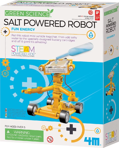 4M Tuzlu Su ile Çalışan Robot Kiti Kız Erkek Çocuk Oyuncak Eğitici Oyuncaklar