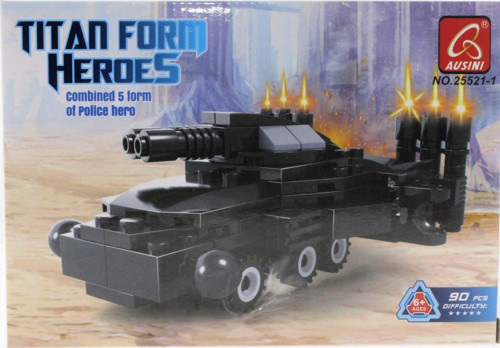 Ausini 90 Parça Titan Polis Lazer Panzer 25521-1 Kız Erkek Çocuk Oyuncak Eğitici Oyuncaklar