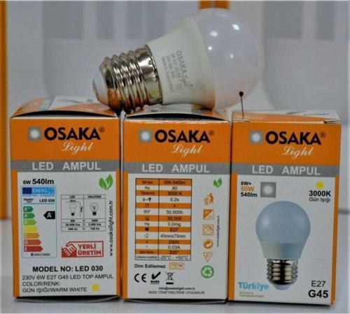 6 Watt G45 Led Ampül Günışığı 3000 K E27 E27 Led Ampul 6 Watt