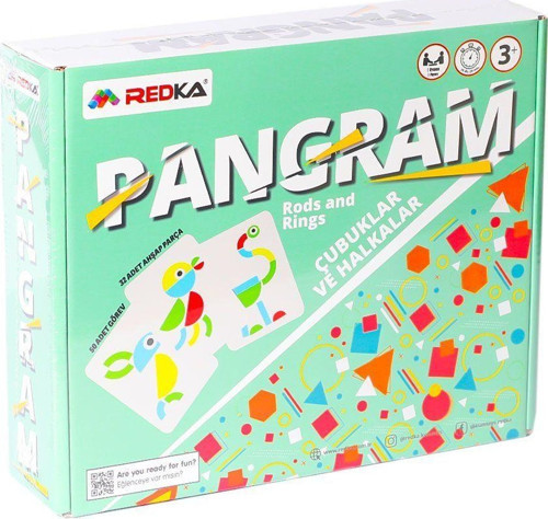 5646 Pangram Çubuklar ve Halkalar Kız Erkek Çocuk Oyuncak Eğitici Oyuncaklar