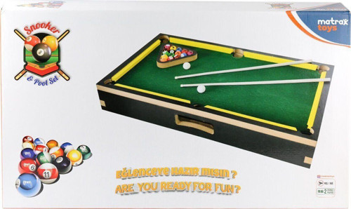 417 Matrax Ahşap Bilardo Oyunu -Akçiçek Oyuncak Kız Erkek Çocuk Oyuncak Eğitici Oyuncaklar