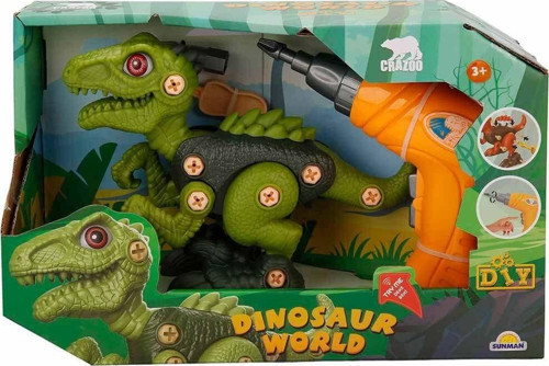 Sök Tak Dinozor ve Hareketli Matkap Seti Kız Erkek Çocuk Oyuncak Eğitici Oyuncaklar