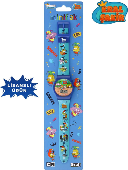 MiniFlak Lisanslı Kral Şakir KS7151 Mavi Çocuk Kol Saati Kız Erkek Çocuk Oyuncak Eğitici Oyuncaklar