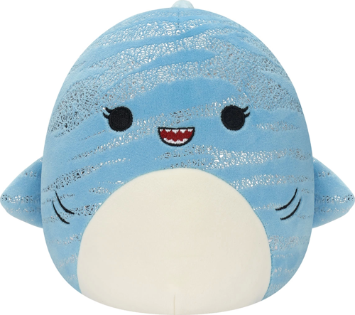 Squishmallow Balina Köpek Balığı Lamar 30cm Kız Erkek Çocuk Oyuncak Eğitici Oyuncaklar