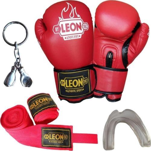 Blade Training Boks Seti Boks Eldiveni Bandaj Dişlik Anahtarlık Seti Kırmızı