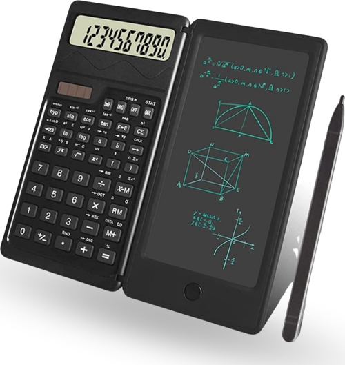 Büro Ev Ofis için Kalemli Silinir LCD Tabletli Katlanır Bilimsel Hesap Makinesi