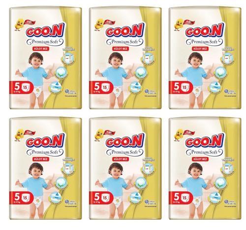 Premium Soft Külot Bebek Bezi (5 Beden) 12-17 Kg | 15x6 Paket