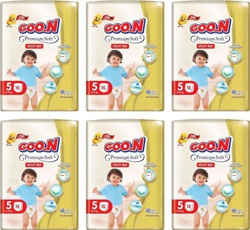 Premium Soft Külot Bebek Bezi (5 Beden) 12-17 Kg | 15x6 Paket