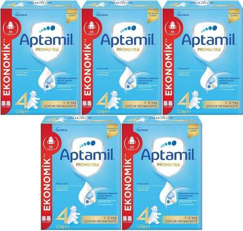 Nutrıcıa Aptamil Pronutra 1200GR Devam Sütü No:4 (1-2 Yaş) (5 Li Set)