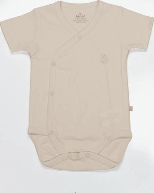 Nessiworld Bistyle Organik Natural Basic Style Kruvaze Yarım Kol Body BS17101 Bej