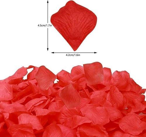 Nessiworld Kırmızı Renk Gül Yaprağı Şekilli Konfeti – 10 Paket 1000 Adet