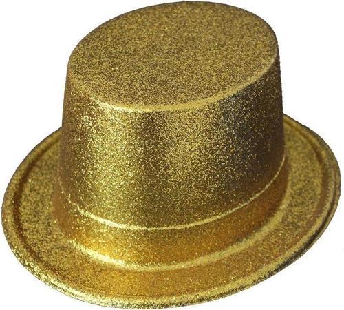 NessiWorld Altın Renk Uzun Plastik Simli Parti Şapkası