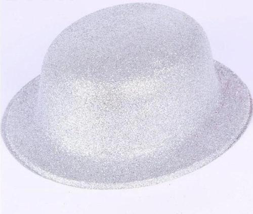 NessiWorld Gümüş Renk Yuvarlak Simli Plastik Parti Şapkası