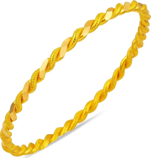 22 Ayar Altın 25 Gr İkili Burma Bilezik