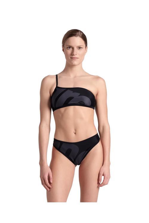 Logo Single Shoulder Kadın Bikini Takımı