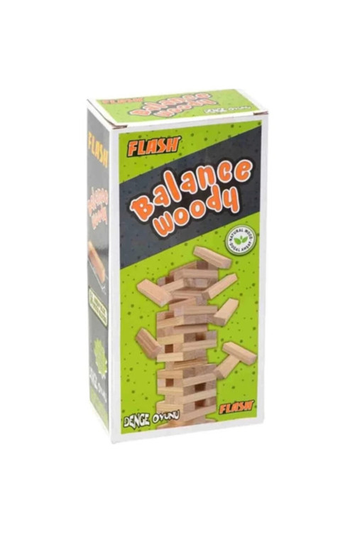 Flash Woody Jenga Ahşap Denge Oyunu 54 Parça