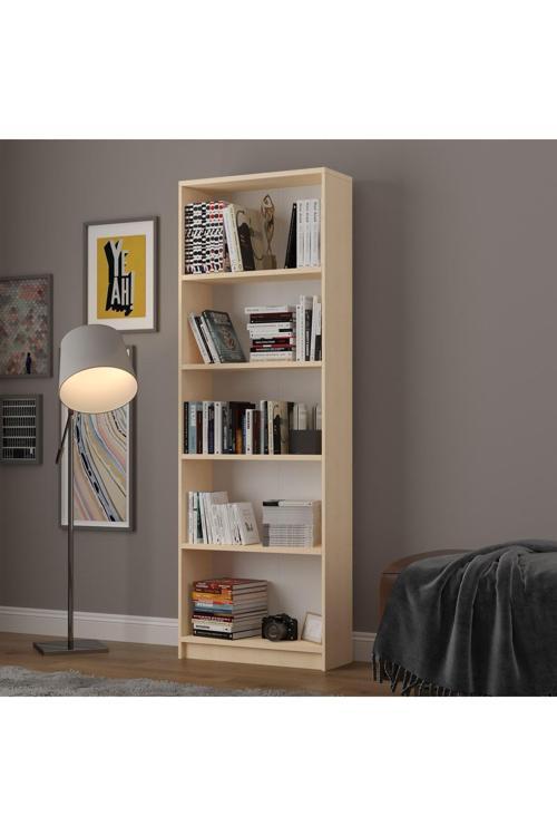 5 Raflı (5 BÖLMELİ) Kitaplık Çalışma Odası Ofis Modern Dekoratif Kitaplık
