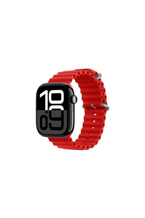 Watch 10 46Mm Uyumlu Zore Krd-75 Silikon Kordon-Kırmızı