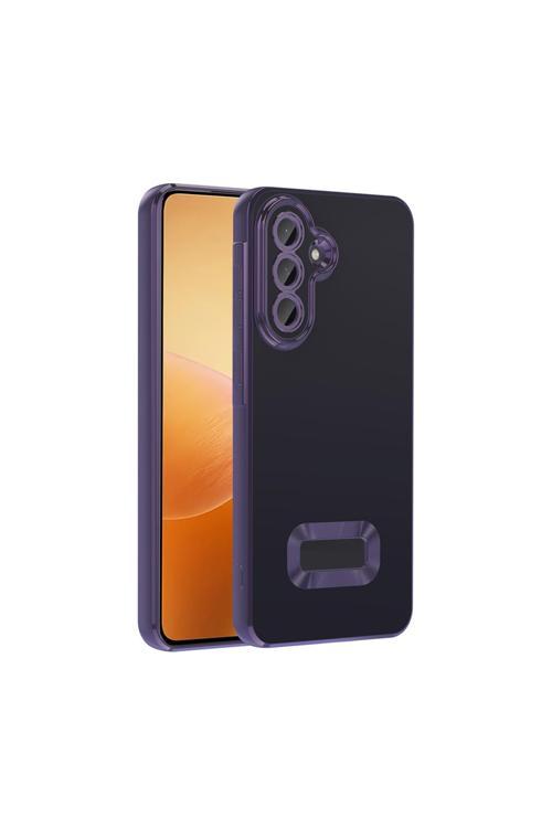 Galaxy A36 Kılıf Kamera Korumalı Logo Gösteren Kth Omega Kapak - Derin Mor