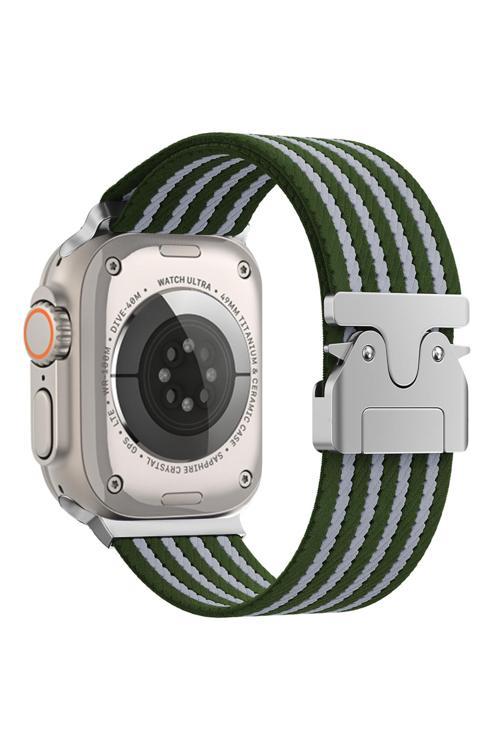 Watch 49Mm Zore Krd-133 Naylon Kumaş Hasır Örgülü Kordon - Yeşil