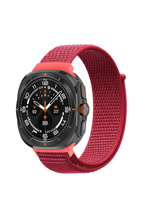 Galaxy Watch Ultra 47Mm Krd-03 Hasır Kordon-Kırmızı