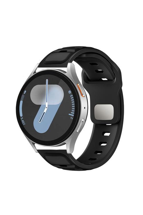Gear S3 Zore Krd-135 22Mm Silikon Kordon Strap Kayış - Siyah