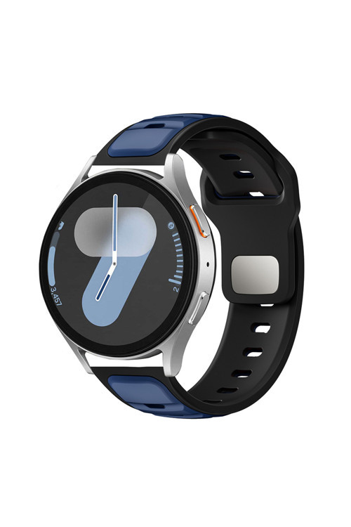 Redmi Watch 5 Active Zore Krd-135 22Mm Silikon Kordon Strap Kayış - Lacivert-Siyah
