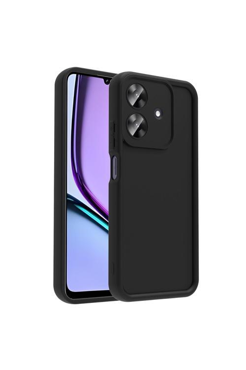 Realme Note 60 Kılıf Kamera Korumalı Kth Ananas Kapak - Siyah