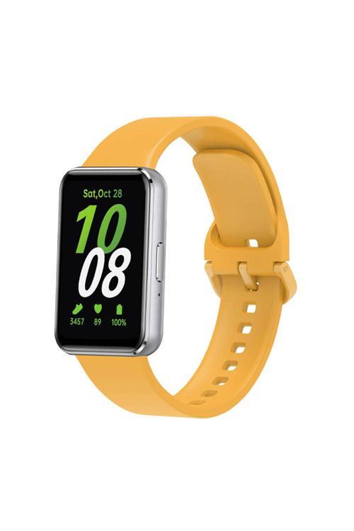 Galaxy Fit 3 Silikon Kordon Zore Krd-110 Strap Kayış-Sarı