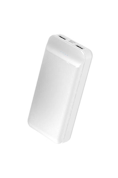 Beyaz B-05 Hızlı Şarj Özellikli Led Göstergeli Taşınabilir Powerbank 20000Mah Zore