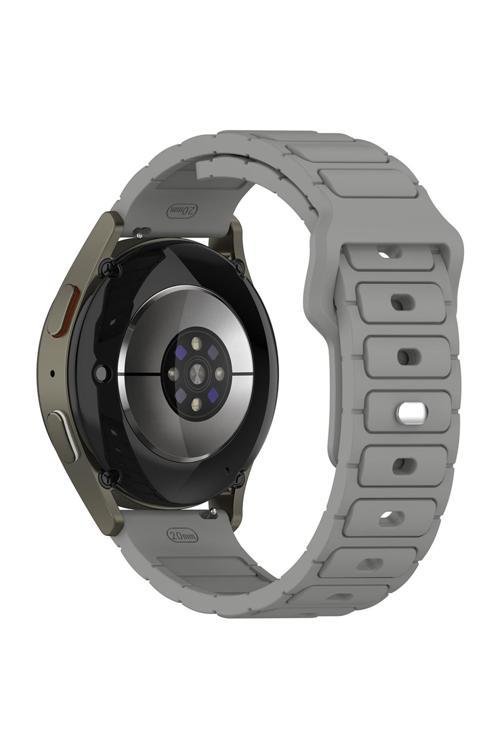 Amazfit Pace Zore Krd-132 22Mm Silikon Kordon Strap Kayış - Gri