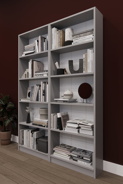 5 Raflı (5 BÖLMELİ) 2 Modüllü Kitaplık Çalışma Odası Ofis Modern Dekoratif Kitaplık