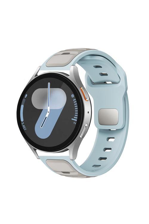 Huawei Watch Gt 3 42Mm Zore Krd-135 22Mm Silikon Kordon Strap Kayış - Açık Mavi-Gri