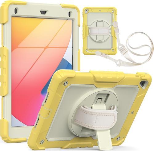 Apple iPad 5. 6. Nesil 2017 2018 9.7" inch Strap Tablet Kılıfı Ekran Koruyuculu Kalemlikli 360°Döner Darbeye Dayanıklı