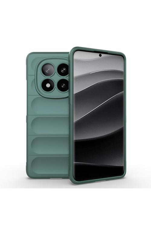 Redmi Note 14 Pro Plus Kılıf Esnek Tpu Oyuklu Arka Yüzey Tasarımlı Kth Etnik Silikon Kapak - Koyu Y