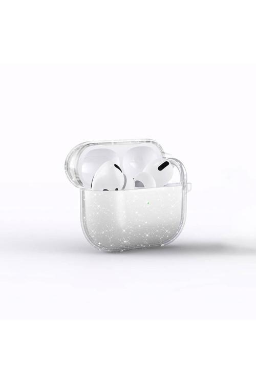 Air-Pods 3. Nesil Zore Allstar Airbag 32 Parlayan Simli Saydam Renkli Kılıf-Şeffaf