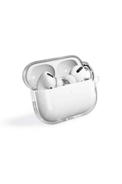 Air-Pods Pro 2 Zore Allstar Airbag 32 Parlayan Simli Saydam Renkli Kılıf-Şeffaf
