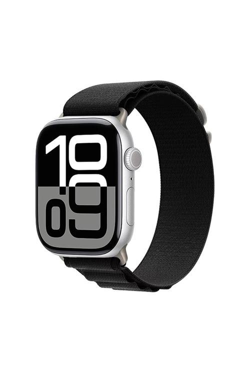 Watch 10 46Mm Uyumlu Krd-74 Hasır Kordon-Siyah